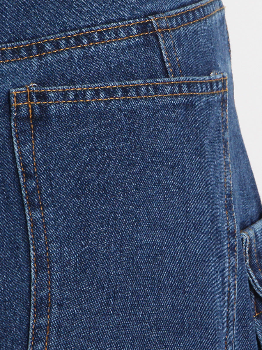 Pantalon large taille haute avec grandes poches – Style décontracté et tendance