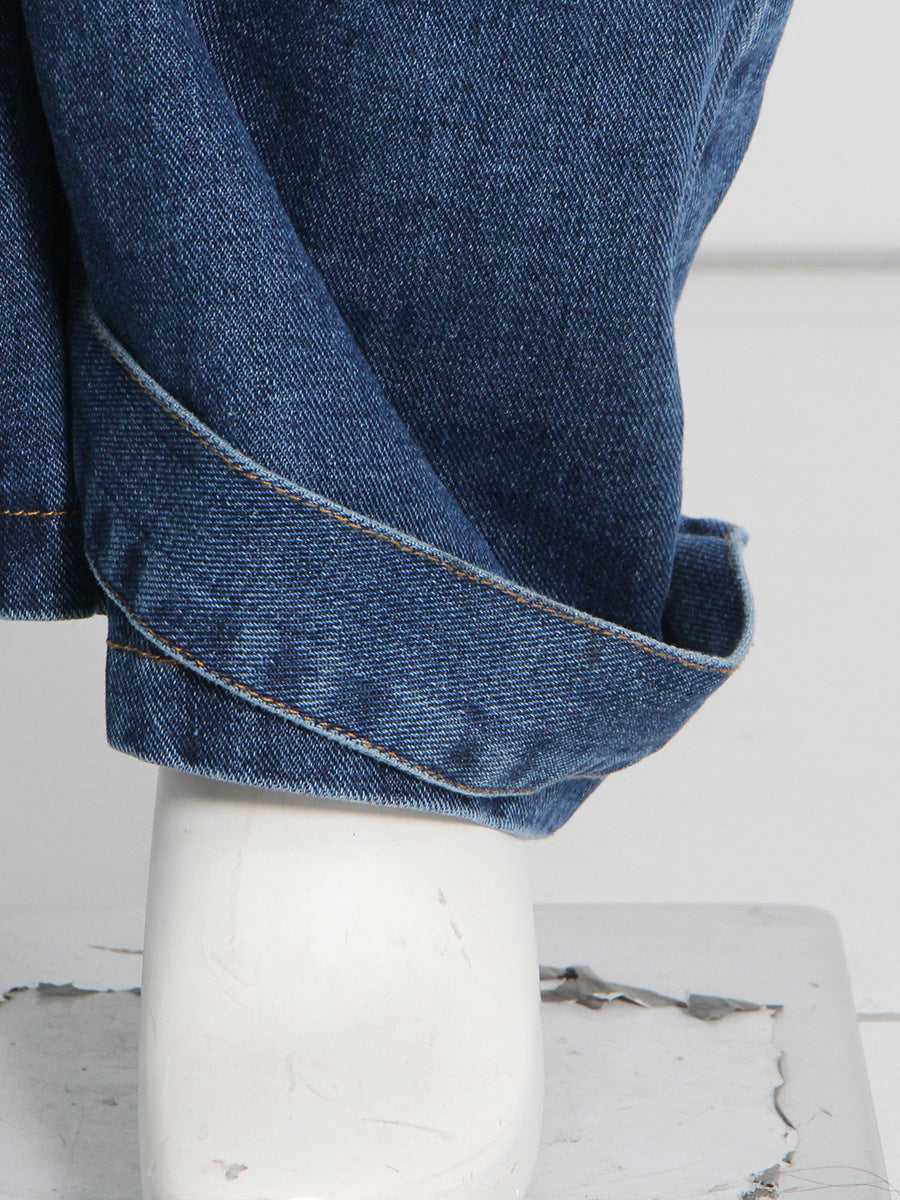 Pantalon large taille haute avec grandes poches – Style décontracté et tendance
