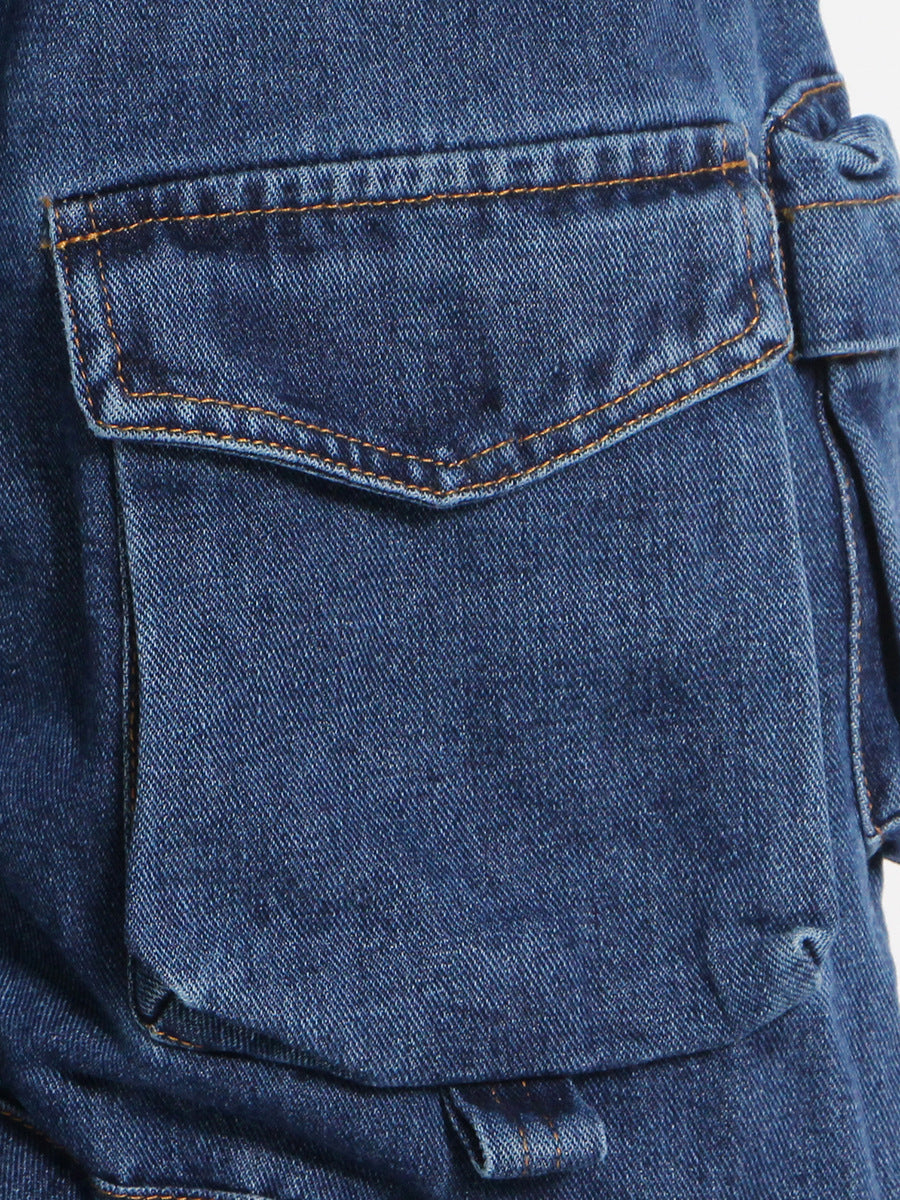 Pantalon large taille haute avec grandes poches – Style décontracté et tendance